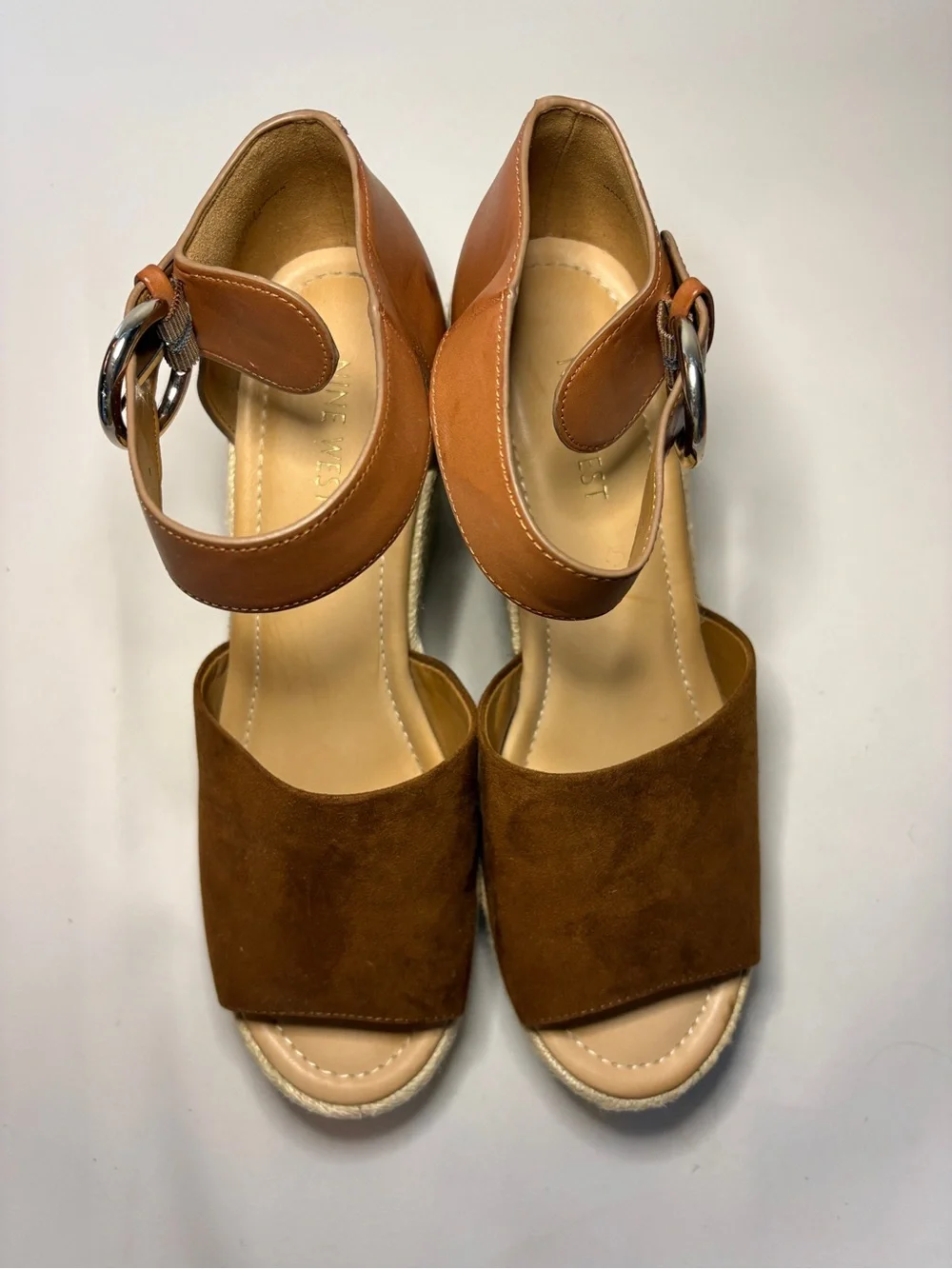 Nine West‎ Adell Espadrille Wedge Sandals Size 9.5